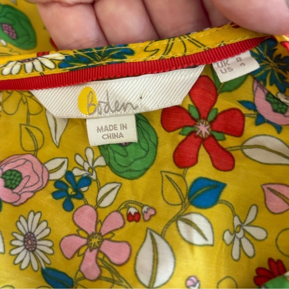 Boden Adriana Puff Sleeve Top Honeycomb Ditsy Floral Bloom size 4 - Picture 4 of 6